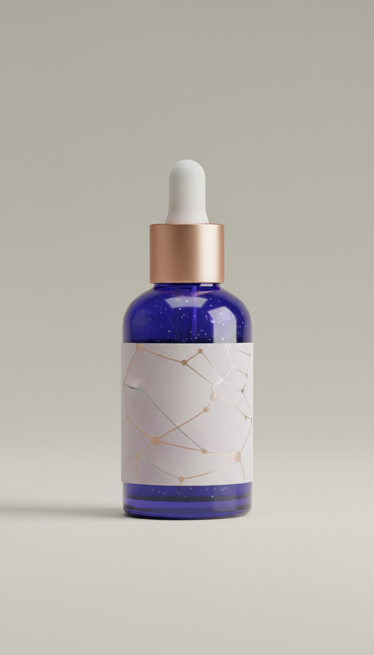 Glow elixir serum in glass