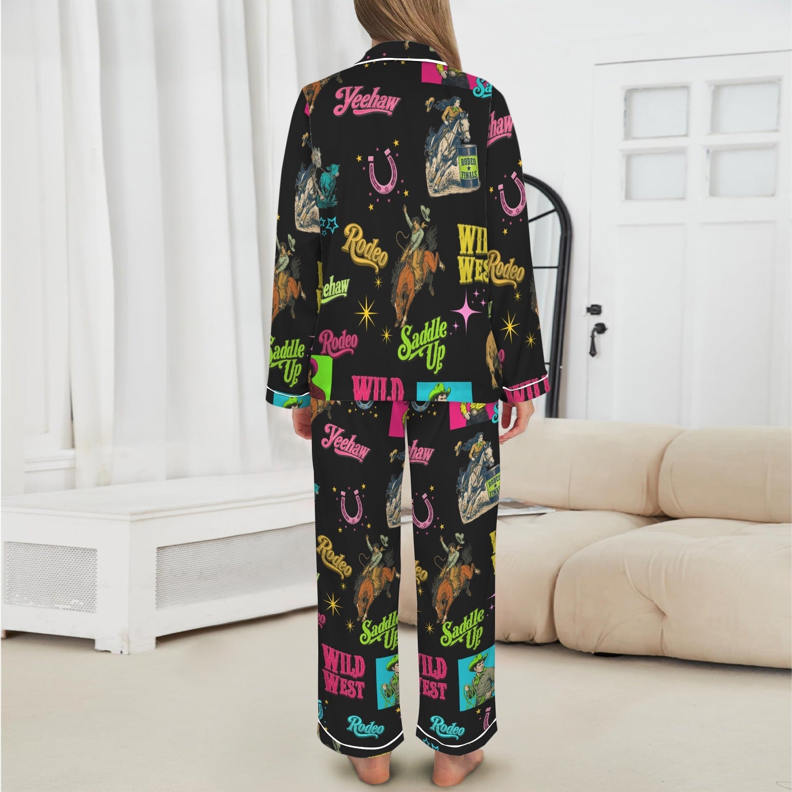 Baha Ranch The Last Round Up Satin Pajama Set