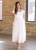Eleanor White A-line Maxi Dress - FINAL SALE